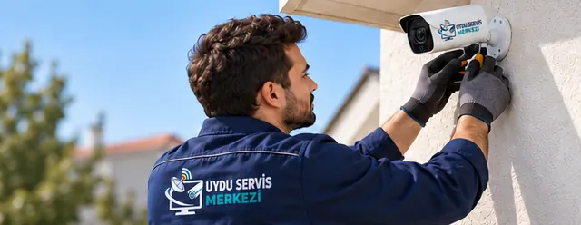 Güvenlik kamerası kurulumu temsili