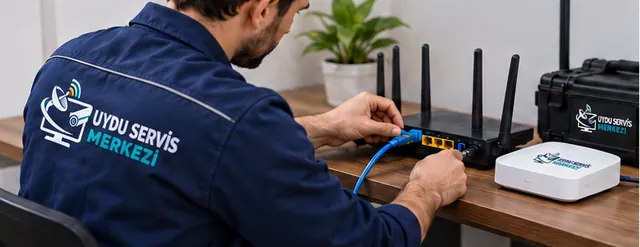 Modem ve ağ bağlantısı kurulumu temsili